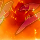 Bowser stands menacingly while being surrounded by fire.
